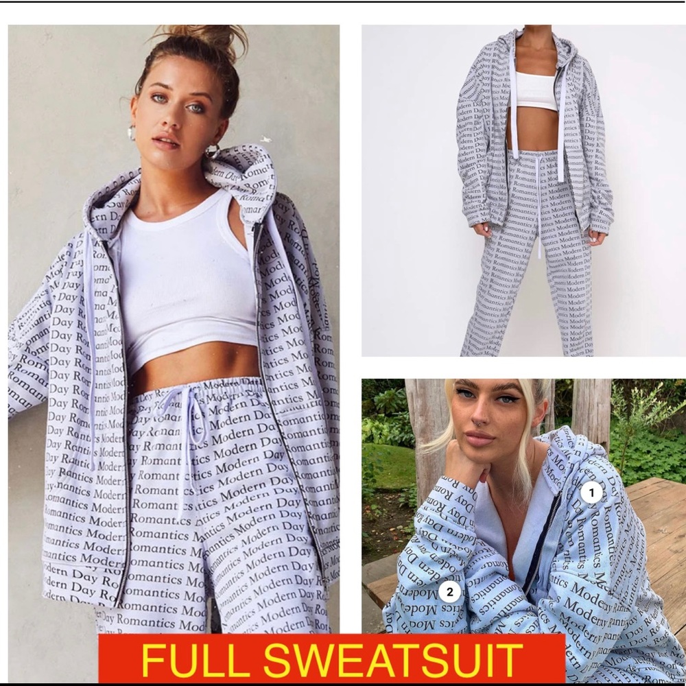 ❤️LIKE NEW! UK Motel Rocks Zip up + jogger set ❤️